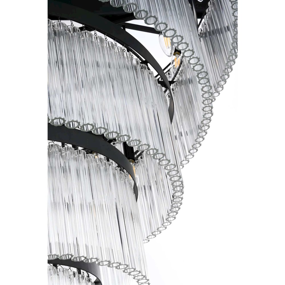Harlow 48 inch Chandelier in Black. Picture 3
