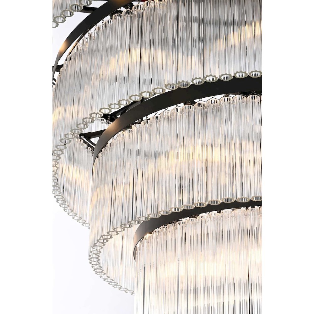 Harlow 48 inch Chandelier in Black. Picture 4