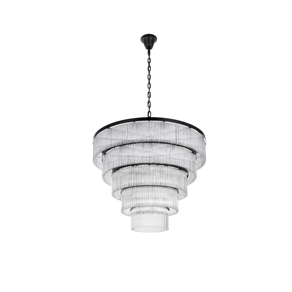Harlow 48 inch Chandelier in Black. Picture 6
