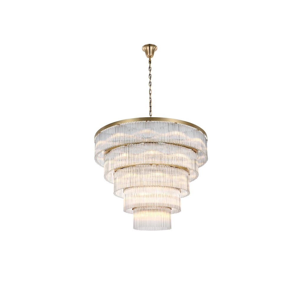 Harlow 48 inch Chandelier in Satin Gold. Picture 1