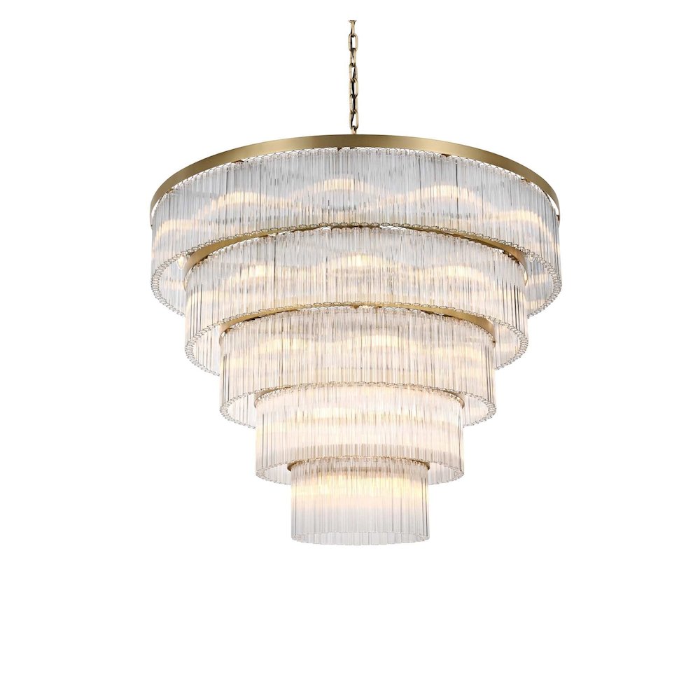 Harlow 48 inch Chandelier in Satin Gold. Picture 2