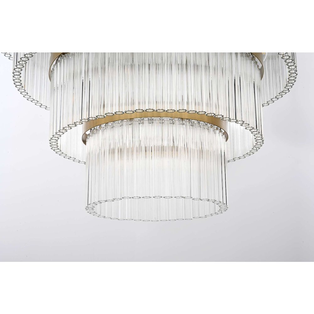 Harlow 48 inch Chandelier in Satin Gold. Picture 3