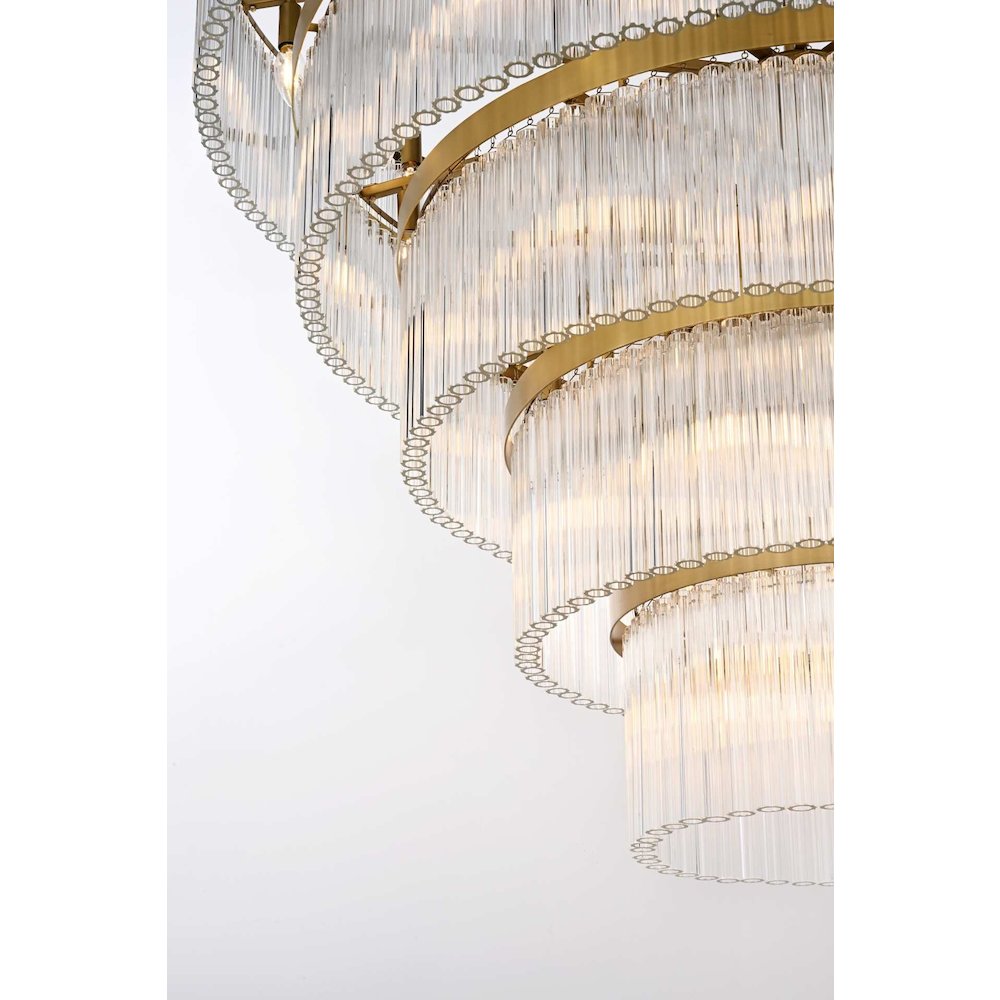 Harlow 48 inch Chandelier in Satin Gold. Picture 4