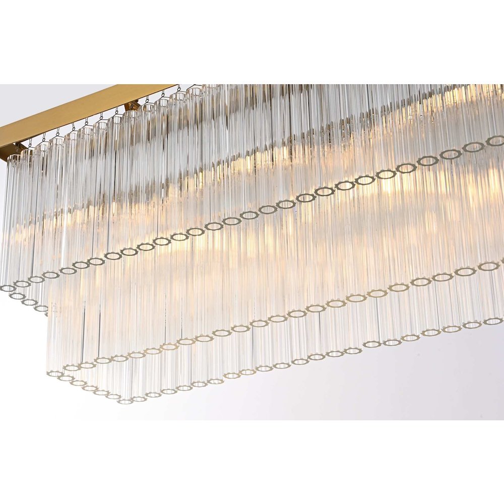 Harlow 53 inch Chandelier in Satin Gold. Picture 4