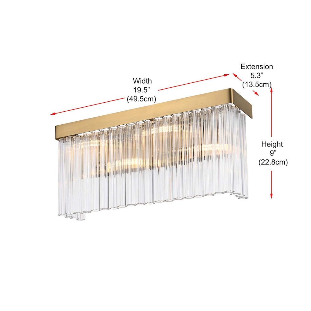 Harlow 19 inch Wall Sconce in Satin Gold. Picture 7