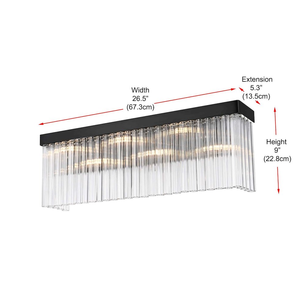 Harlow 26 inch Wall Sconce in Black. Picture 7
