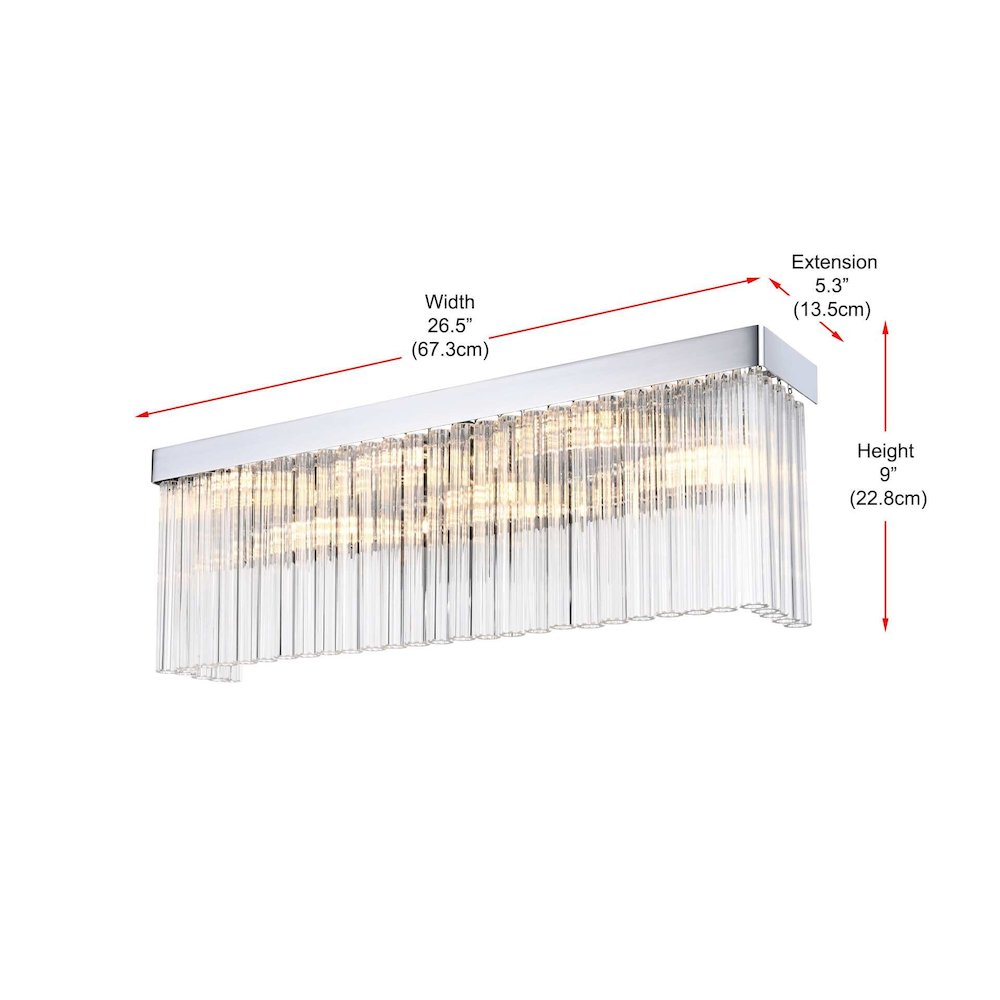 Harlow 26 inch Wall Sconce in Chrome. Picture 7