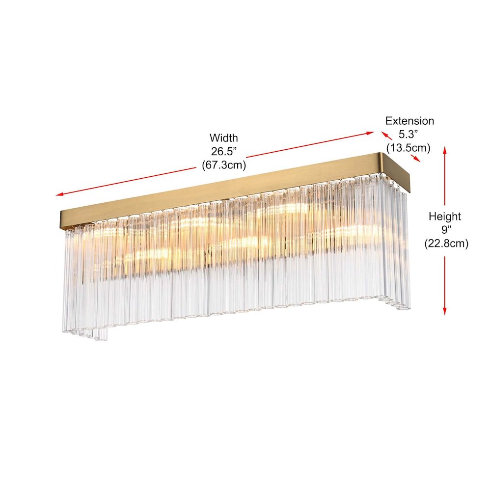 Harlow 26 inch Wall Sconce in Satin Gold. Picture 7