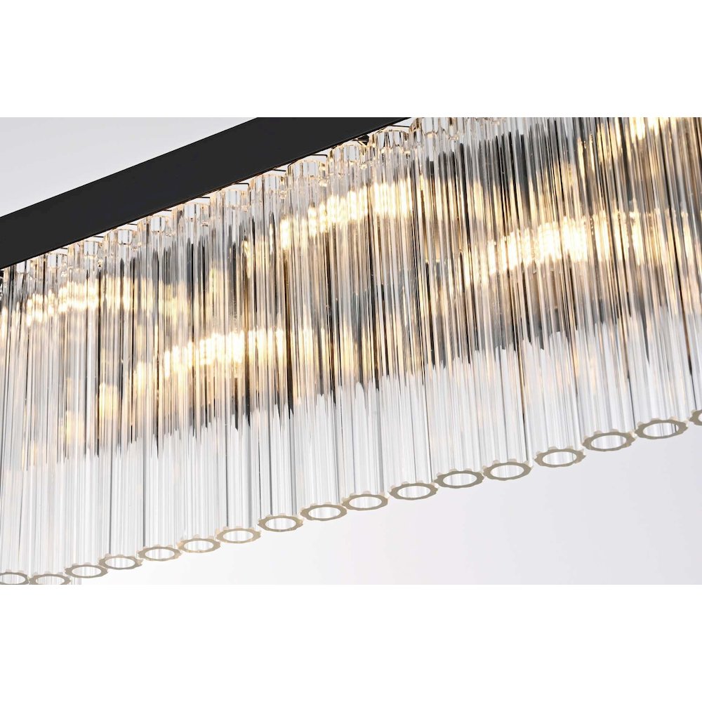 Harlow 34 inch Wall Sconce in Black. Picture 4