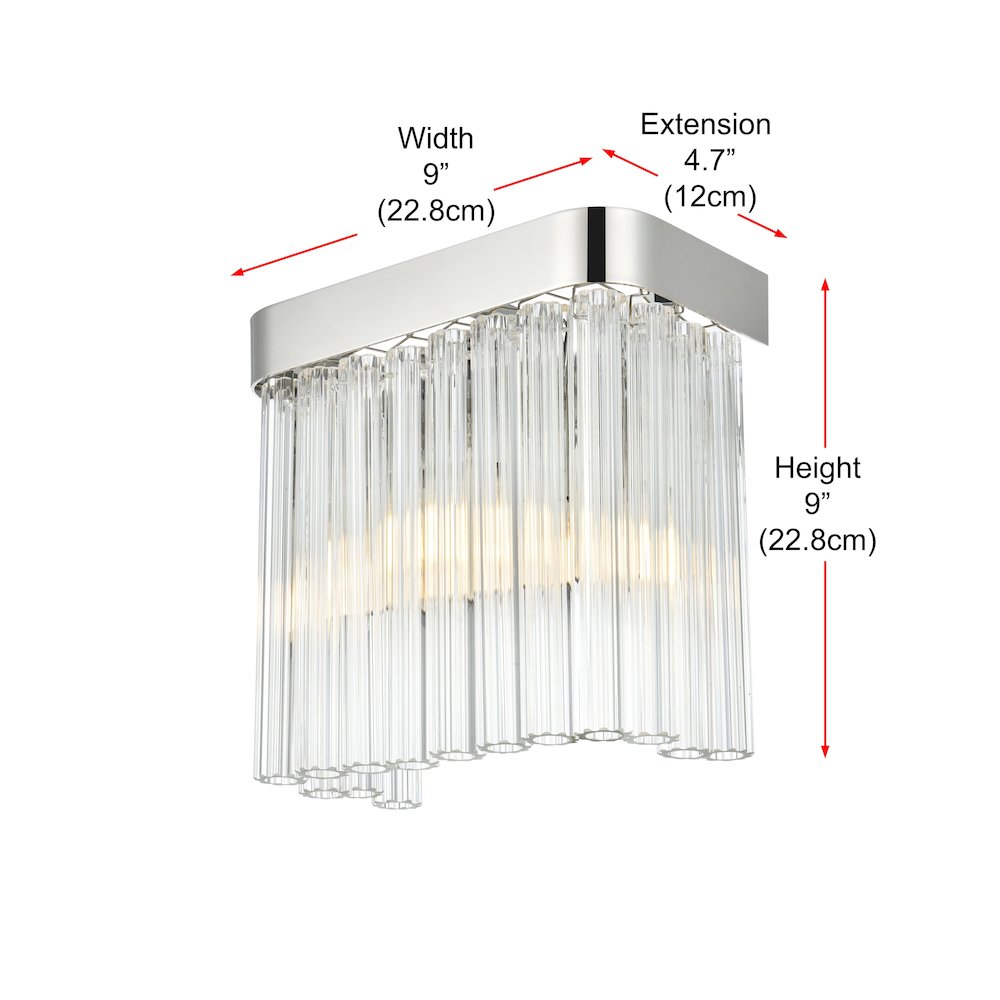 Harlow 9 Inch Wall Sconce In Chrome. Picture 7