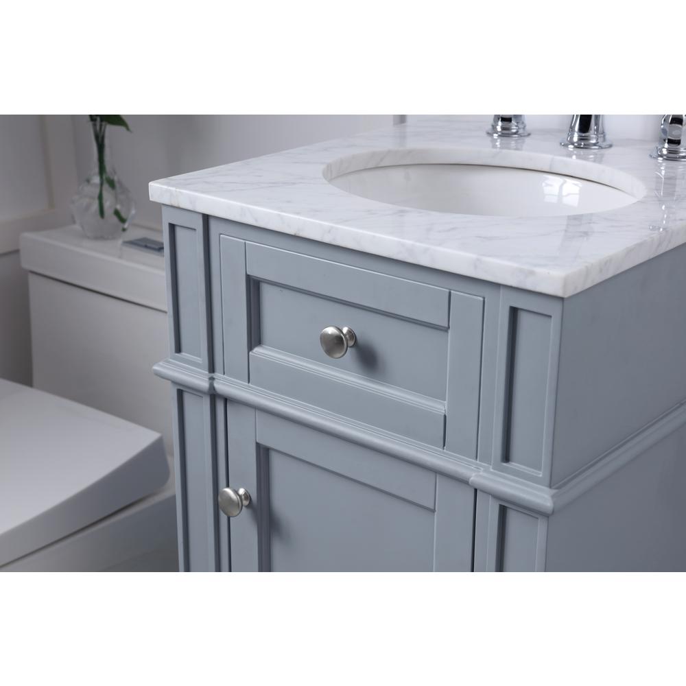 18 in. Single Bathroom Vanity set in grey. Picture 4