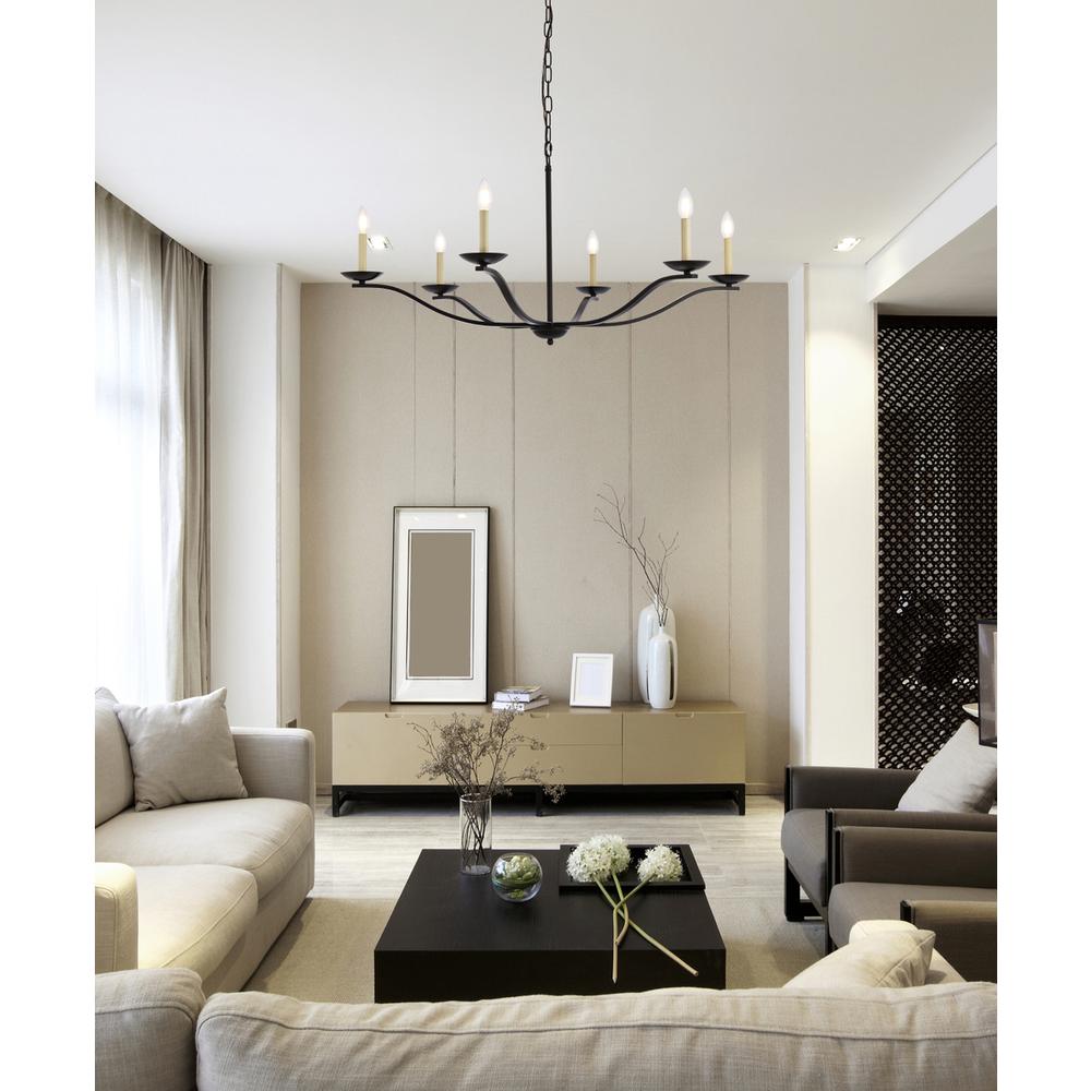 Trey 42 inch pendant in black. Picture 8