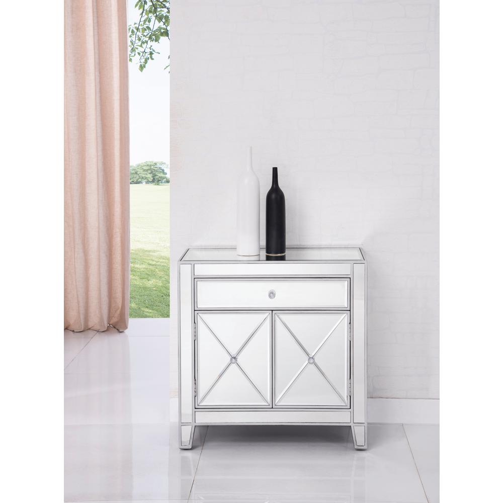 1 Drawer 2 Doors Cabinet 28 in. x 13-1/4 in. x 28-1/4 in. in silver paint. Picture 10
