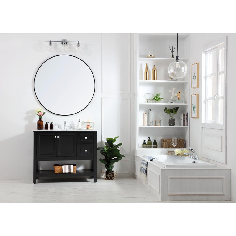 42 in. Single bathroom vanity set in Black. Picture 6