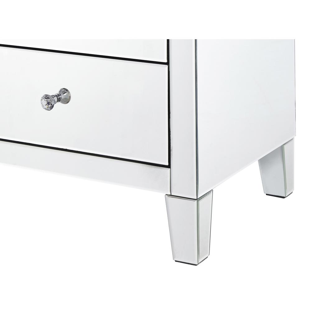 5 Drawer Chest 24 in x 18 in x 45 in.in clear mirror. Picture 6