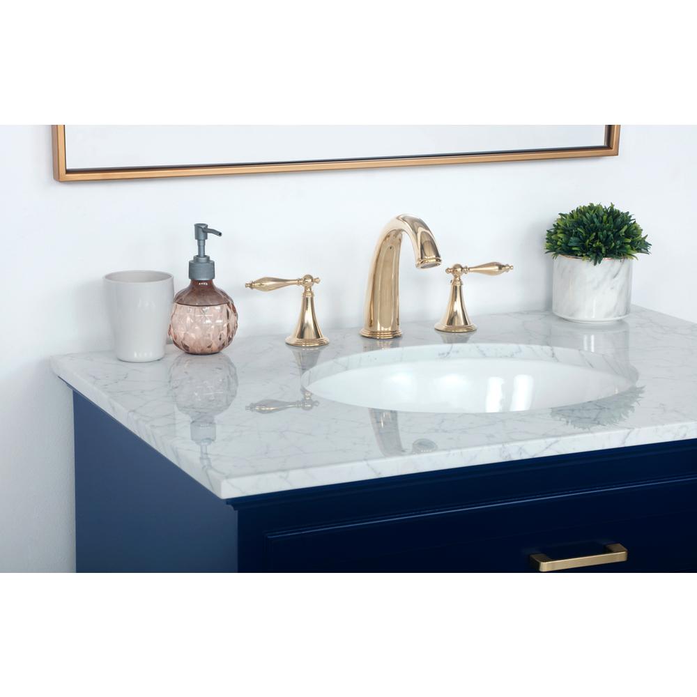 32 inch Single bathroom vanity in Blue. Picture 5