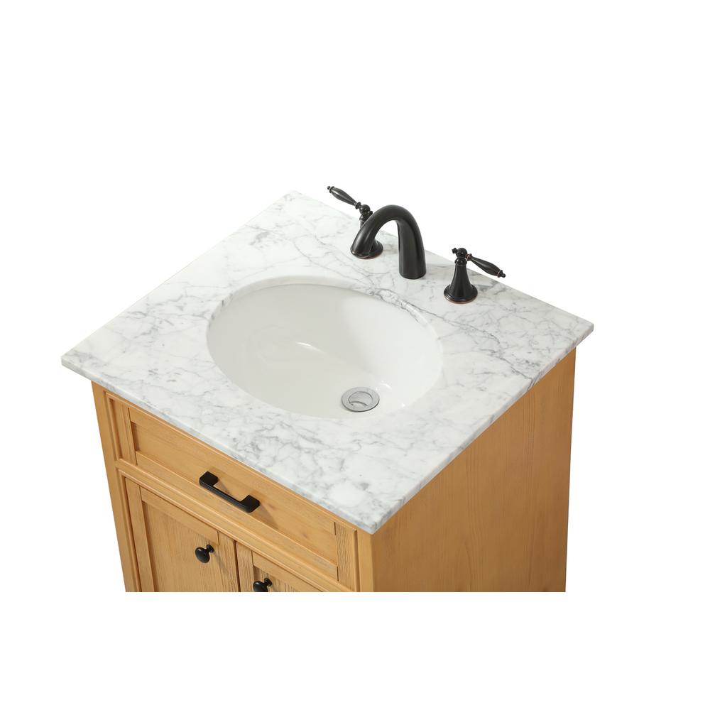 24 inch Single bathroom vanity in natural wood. Picture 10