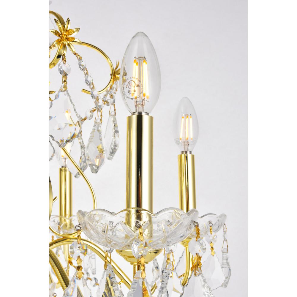 St. Francis 6 light Gold Chandelier Clear Royal Cut Crystal. Picture 3