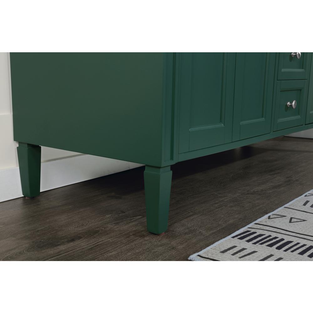 60 inch double bathroom vanity in green. Picture 6