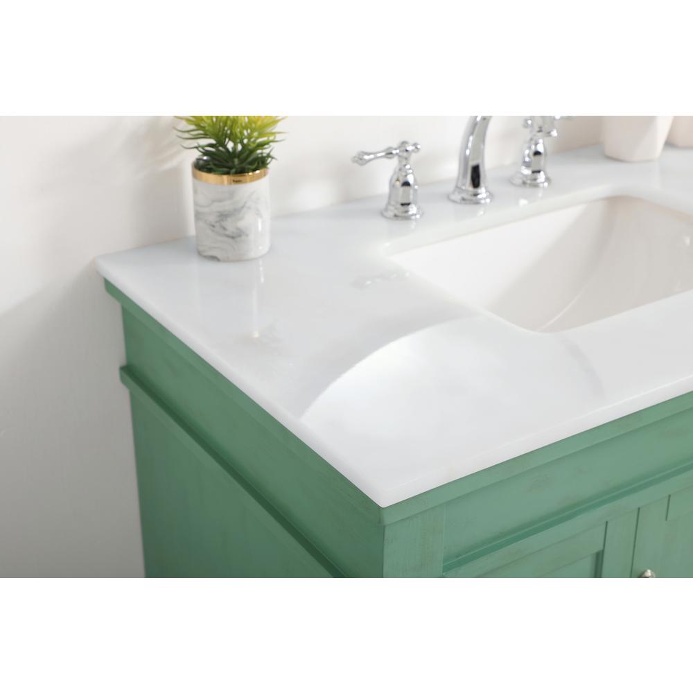 36 inch Single Bathroom vanity in vintage mint. Picture 5