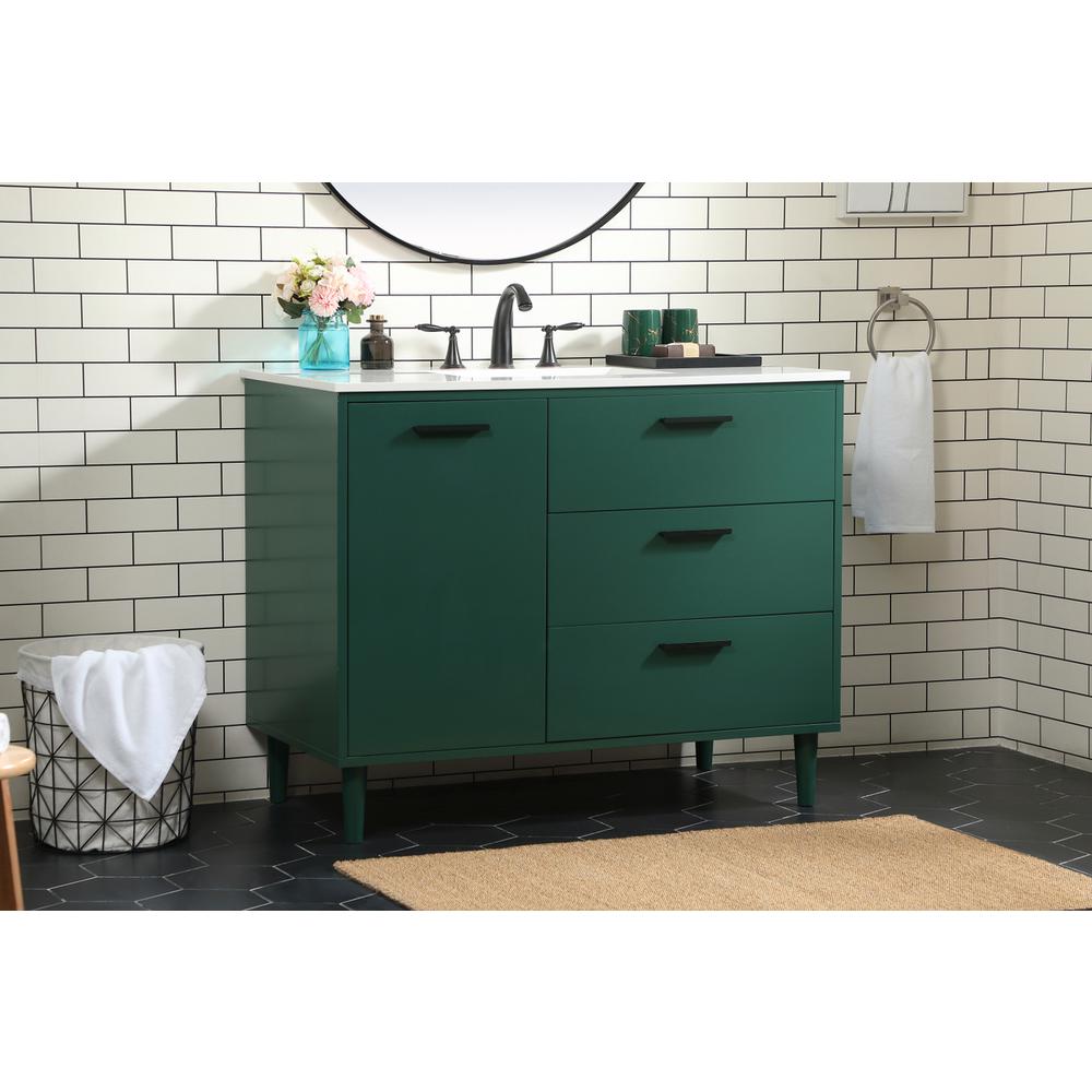 42 inch bathroom vanity in Green. Picture 2