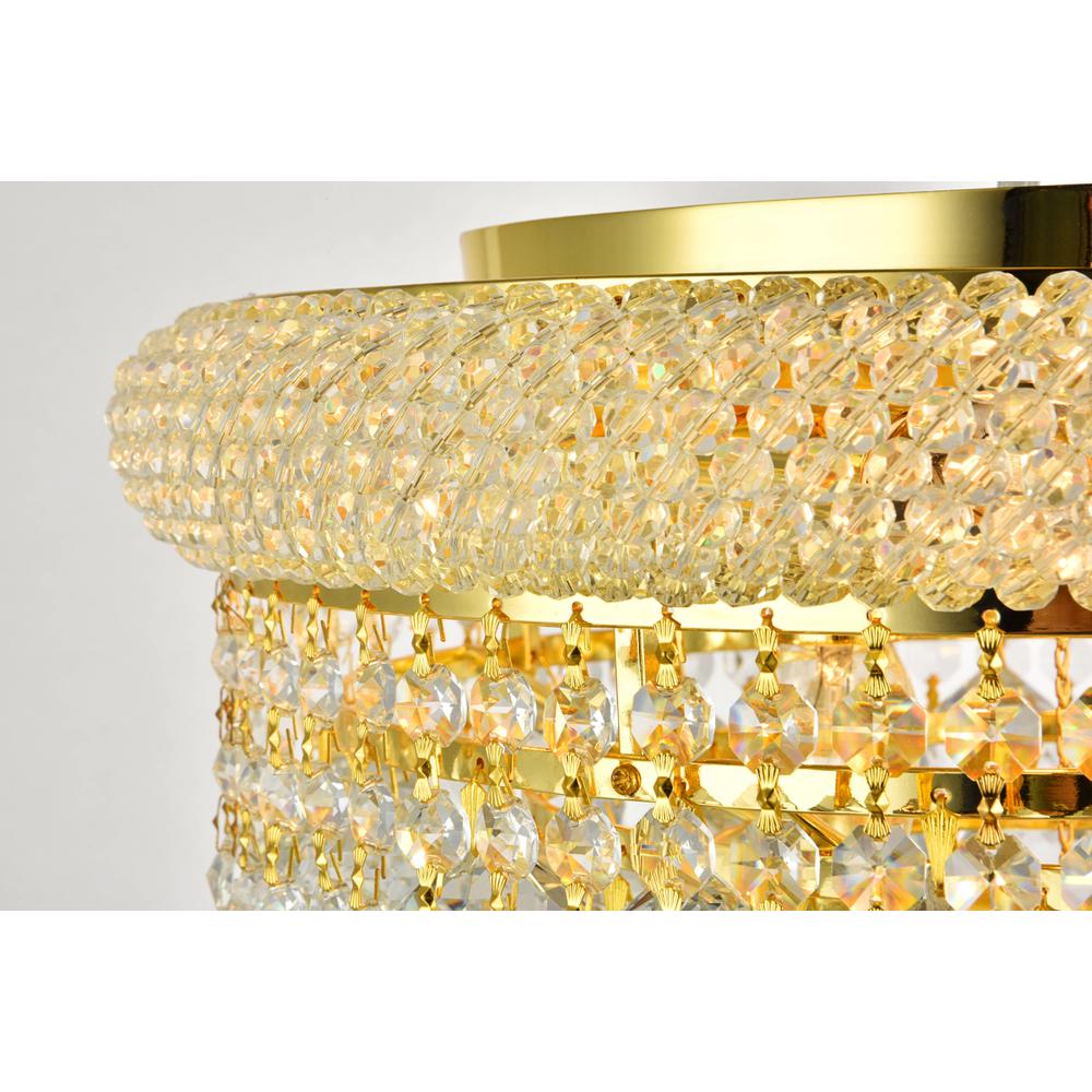 Primo 8 light Gold Flush Mount Clear Royal Cut Crystal. Picture 2