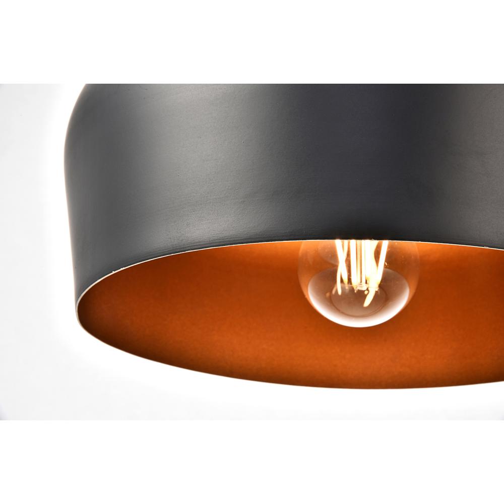 Nora Collection Pendant D11.5in H9in Lt:1 Black finish. Picture 3