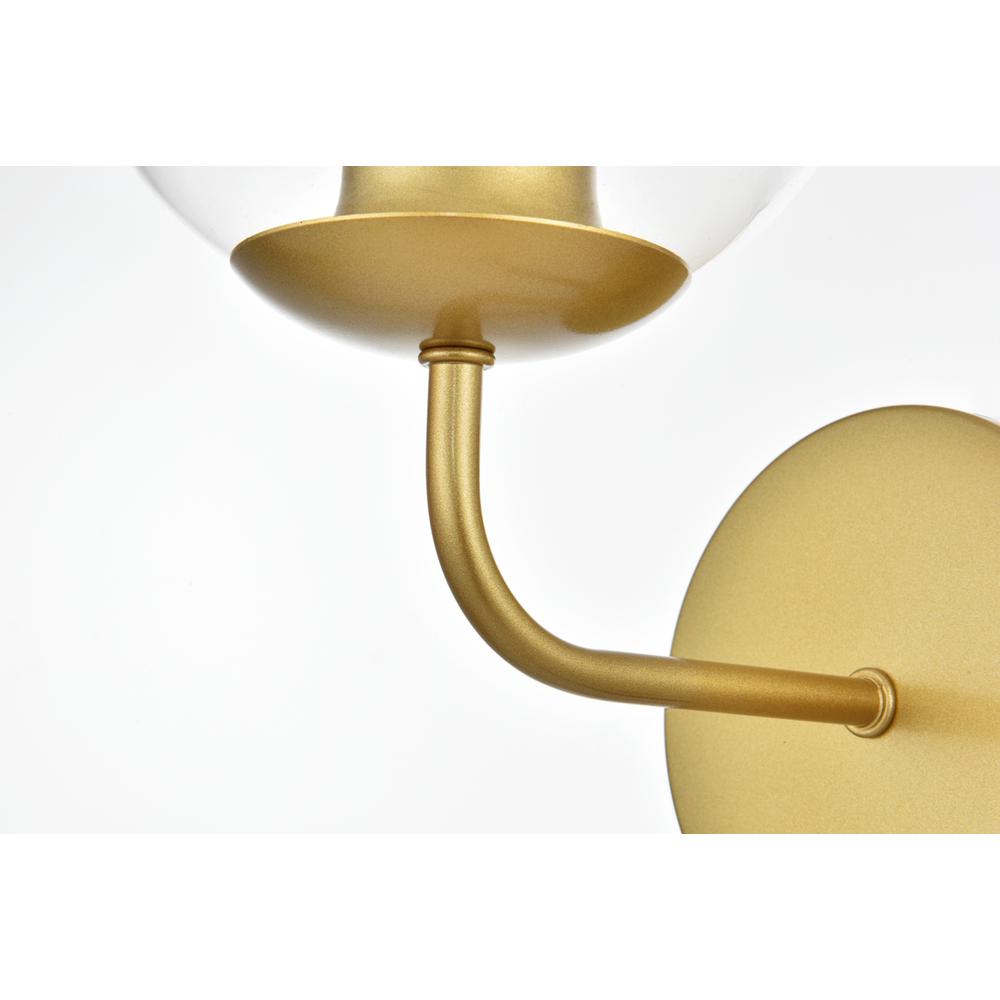 Genesis 1 light Brass and Clear Bath Sconce. Picture 5