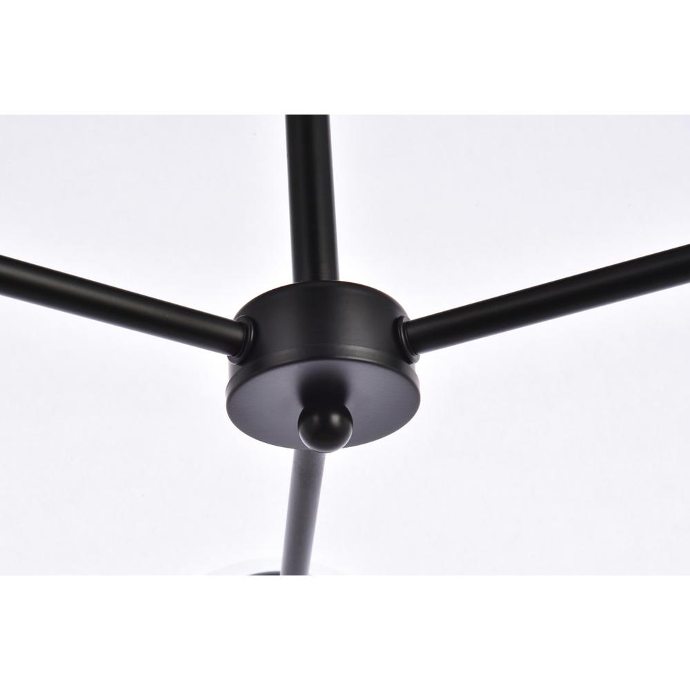 Briggs 32 inch pendant in black with clear shade. Picture 3