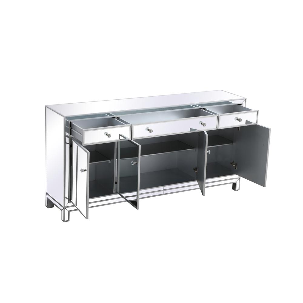 Reflexion 72 in. mirrored credenza in antique silver. Picture 6
