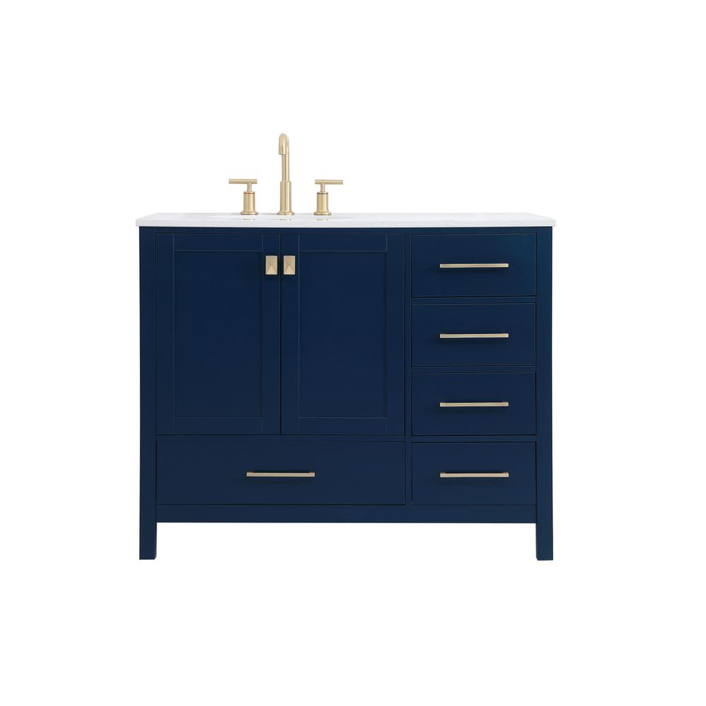42 inch Single Bathroom Vanity in Blue. Picture 1