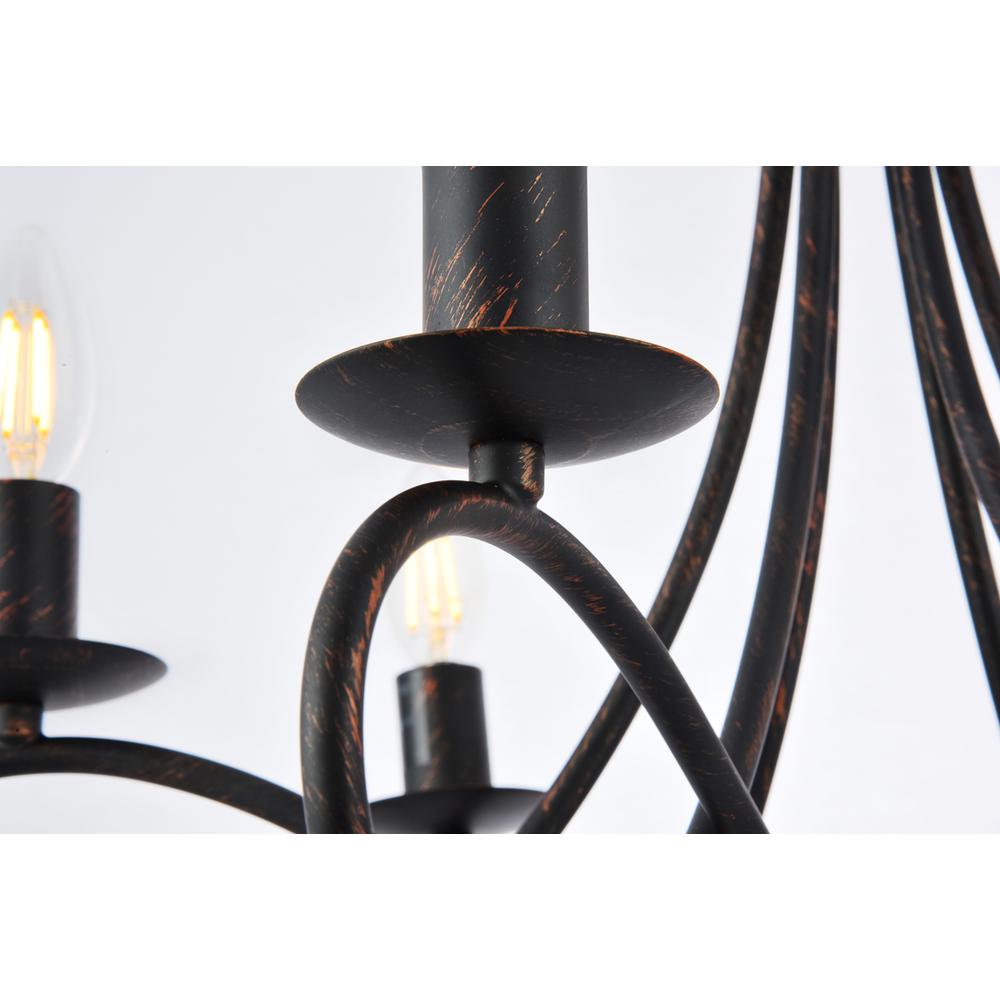 Lyndon 6 light Dark Bronze Pendant. Picture 3