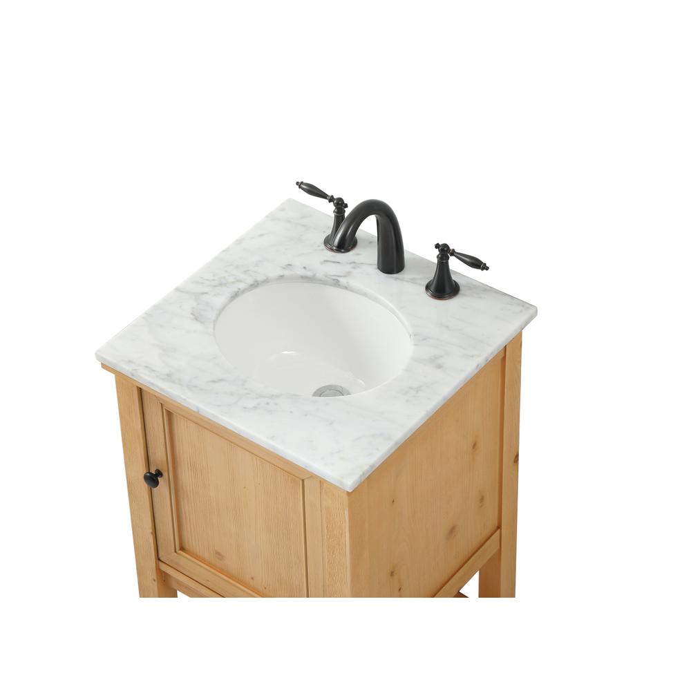 19 inch Single bathroom vanity in natural wood. Picture 10