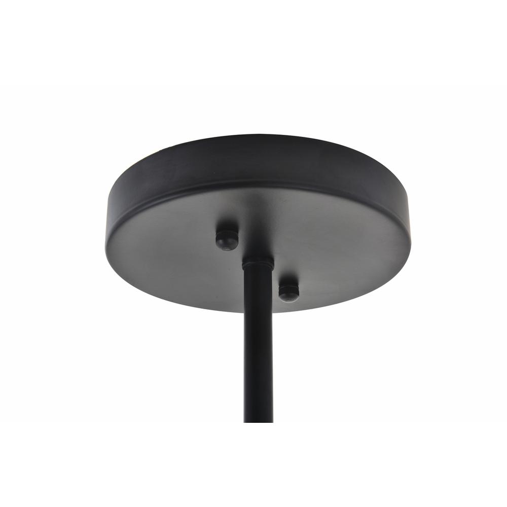 Paragon 6 light Matte Black and Brass Pendant. Picture 10