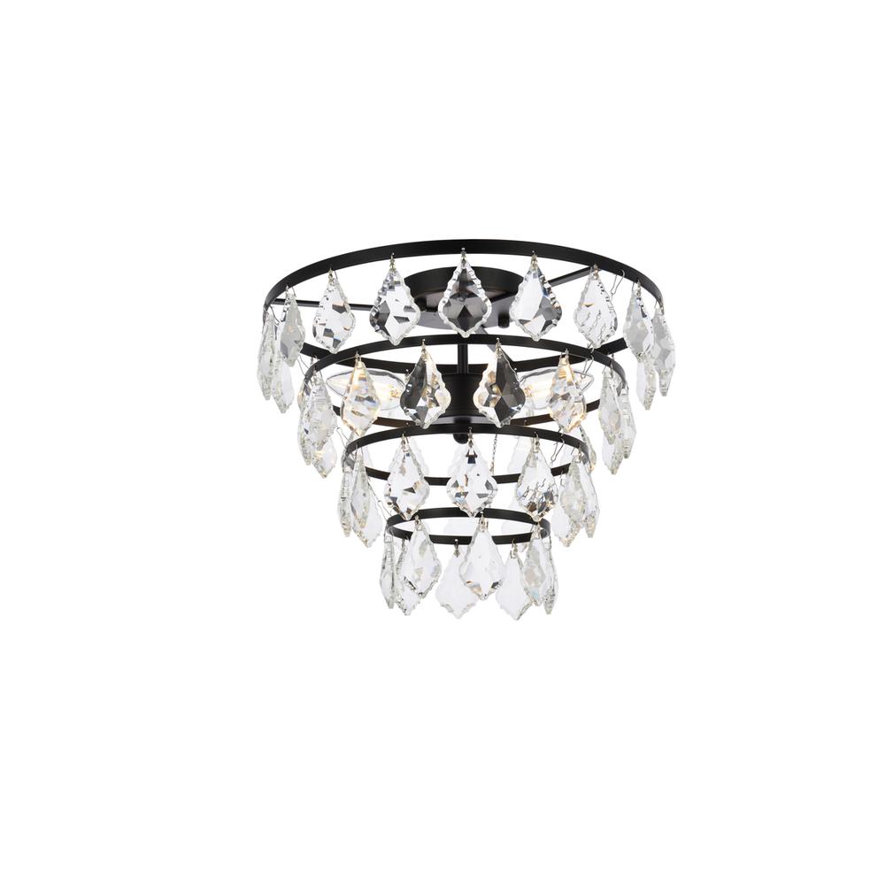 Ella 14 inch flush mount in black. Picture 2