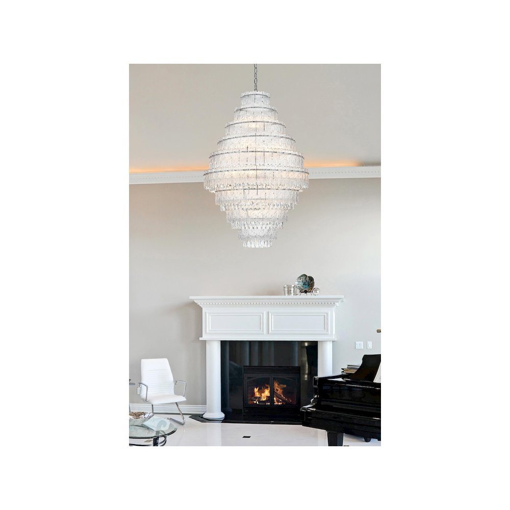 Emilia 36 inch Chandelier in Chrome. Picture 2
