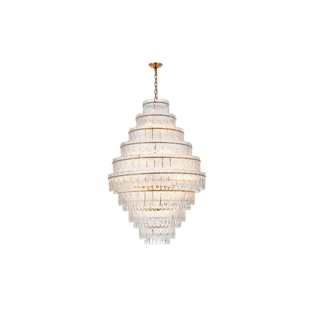 Emilia 36 inch Chandelier in Satin Gold. Picture 1