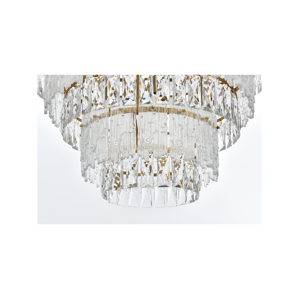 Emilia 36 inch Chandelier in Satin Gold. Picture 4