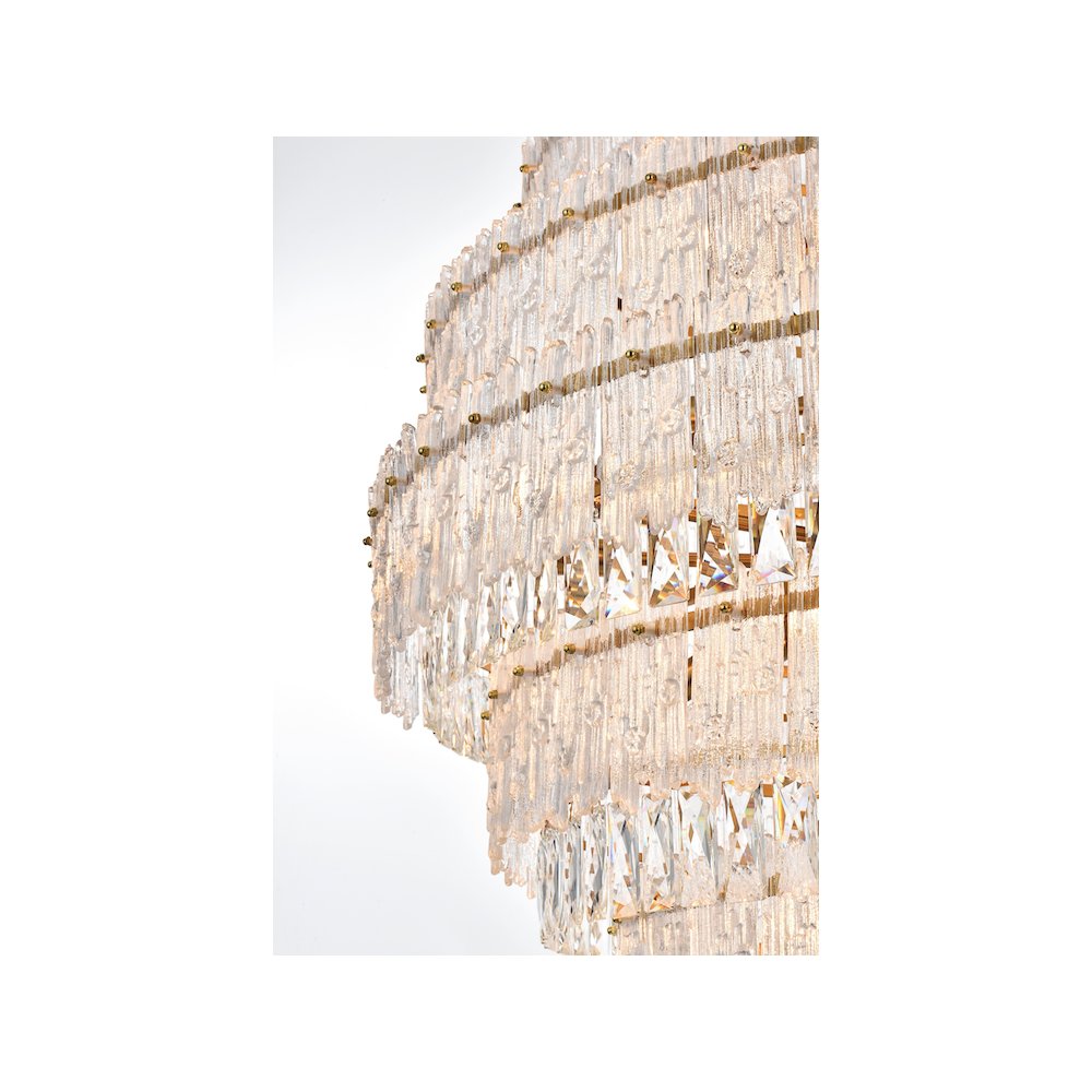 Emilia 36 inch Chandelier in Satin Gold. Picture 5