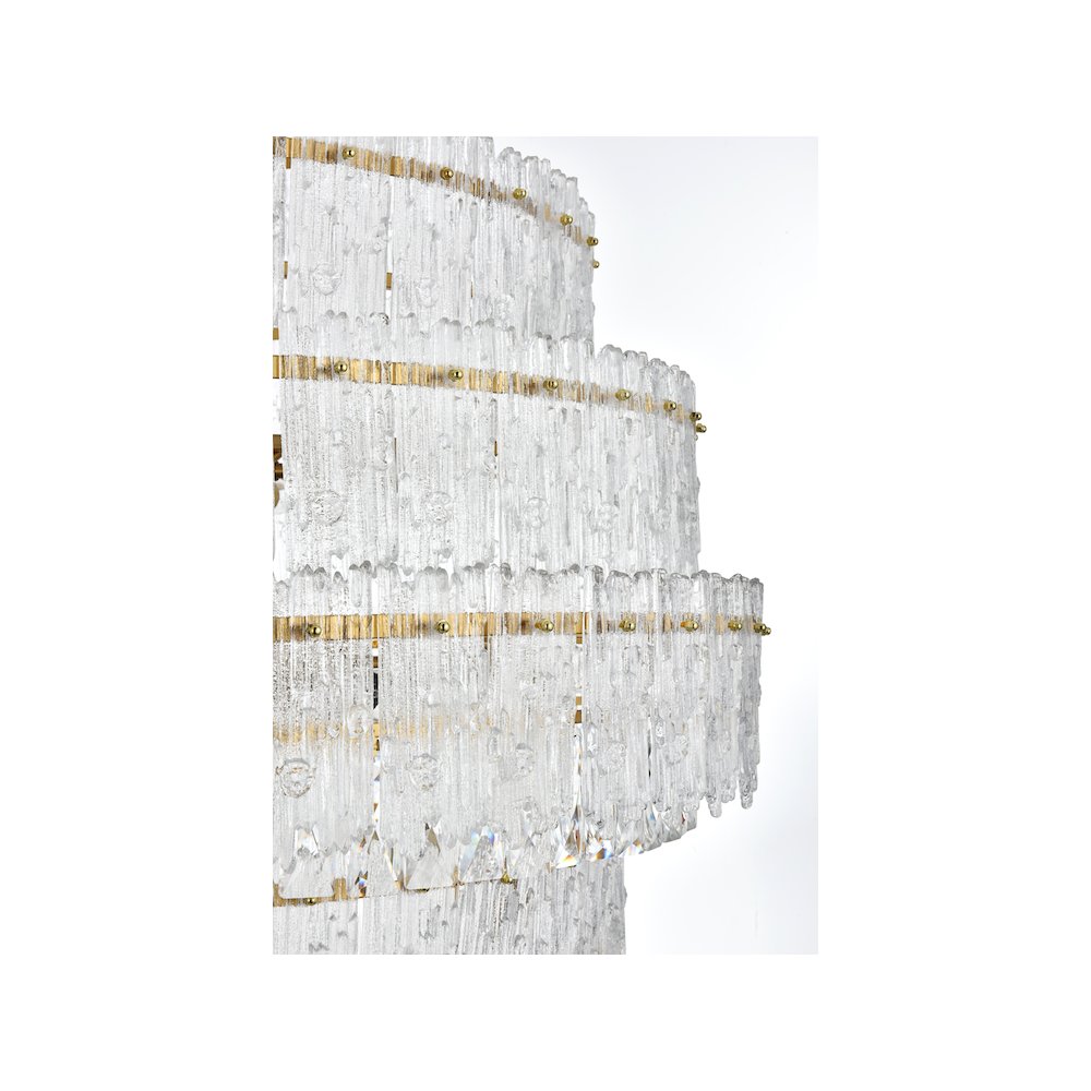Emilia 36 inch Chandelier in Satin Gold. Picture 6