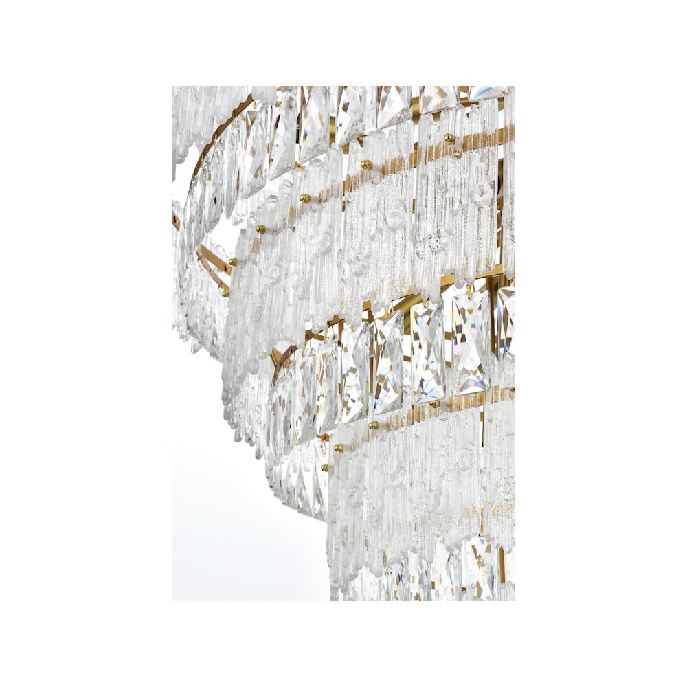 Emilia 36 inch Chandelier in Satin Gold. Picture 7
