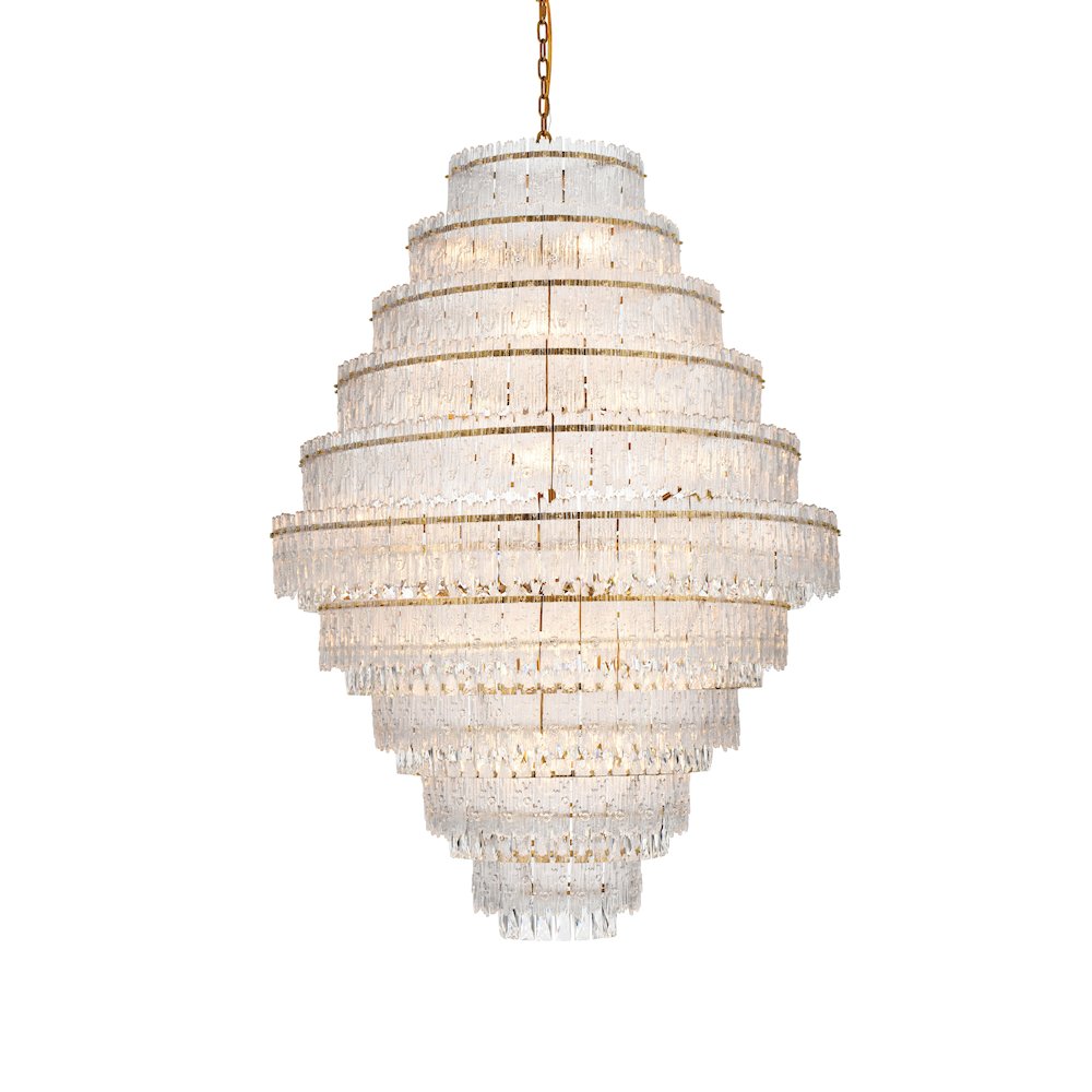Emilia 42 inch Chandelier in Satin Gold. Picture 3