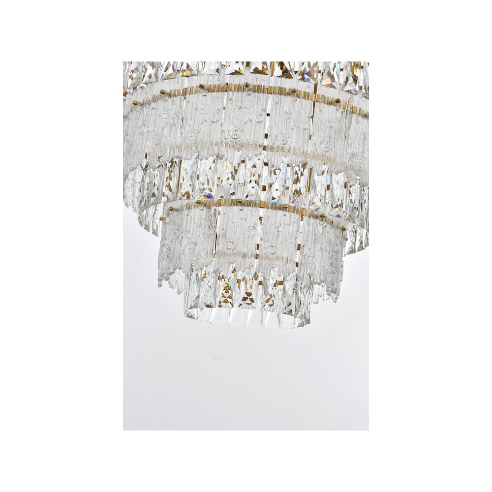 Emilia 42 inch Chandelier in Satin Gold. Picture 4