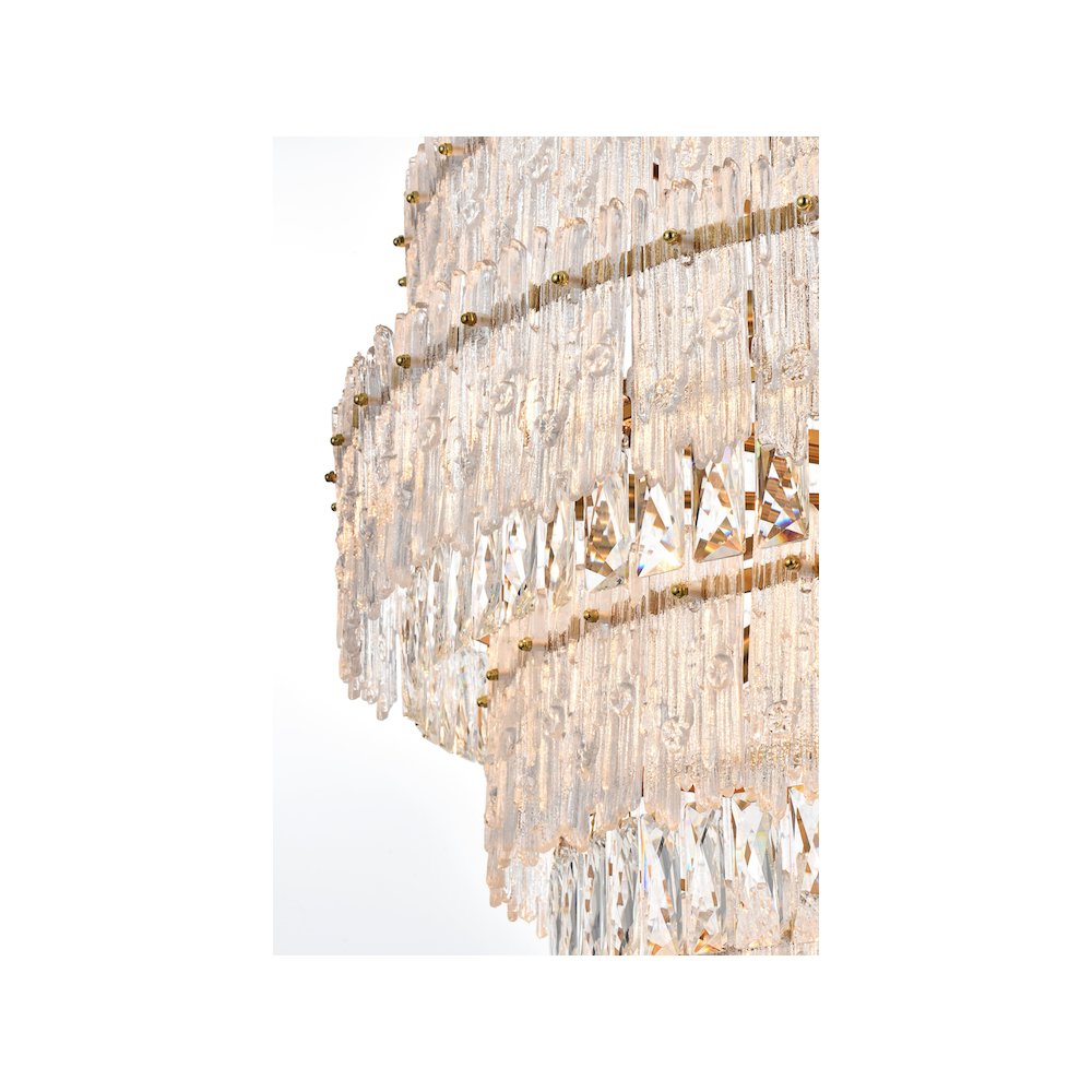 Emilia 42 inch Chandelier in Satin Gold. Picture 5
