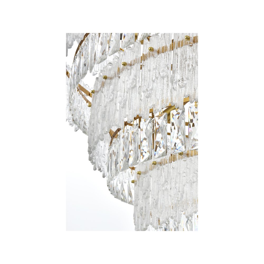 Emilia 42 inch Chandelier in Satin Gold. Picture 6