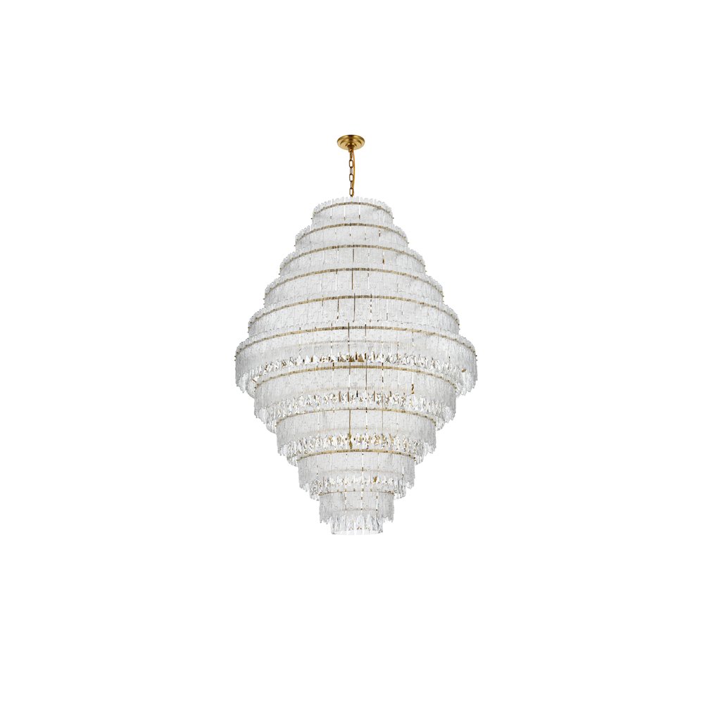Emilia 42 inch Chandelier in Satin Gold. Picture 7
