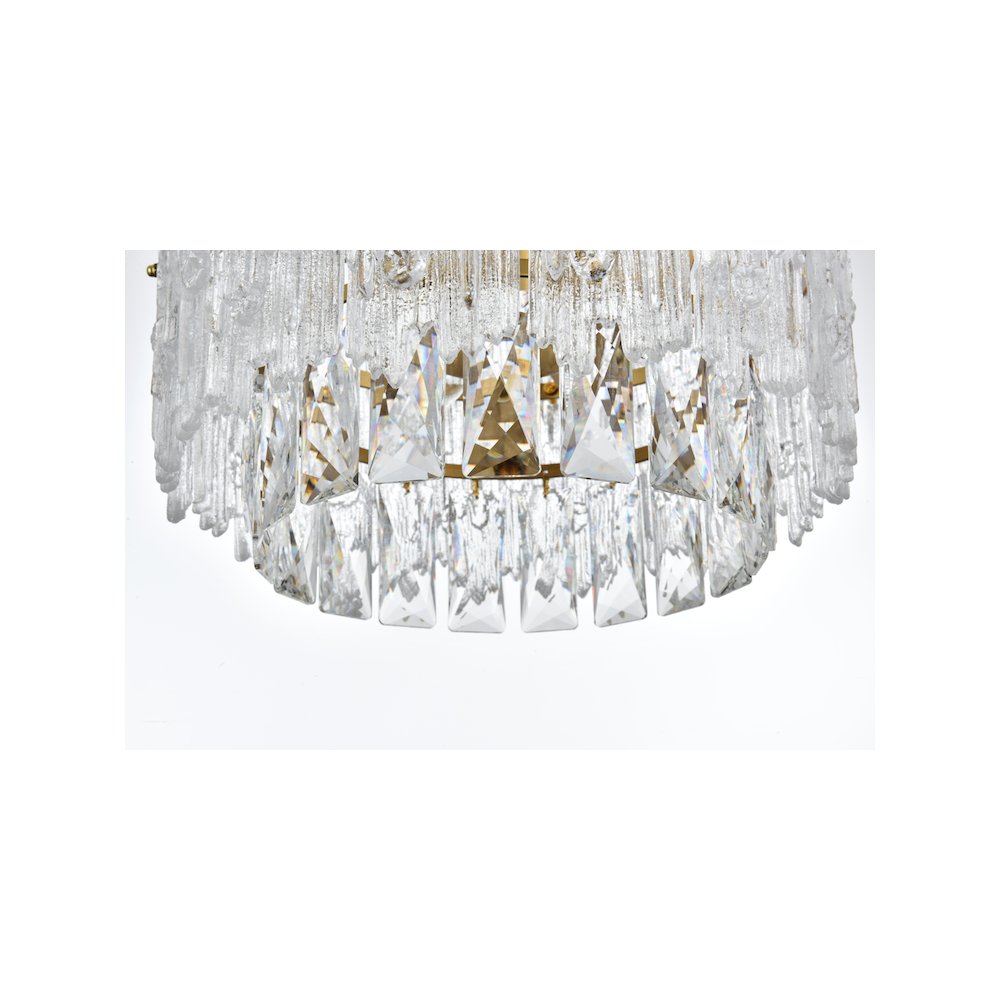 Emilia 12 inch Flush Mount in Satin Gold. Picture 4