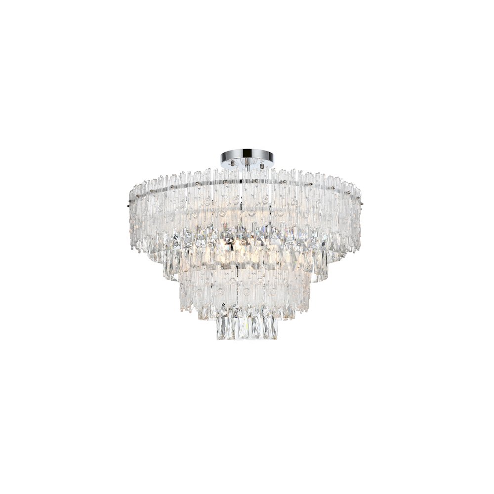 Emilia 25 inch Flush Mount in Chrome. Picture 1