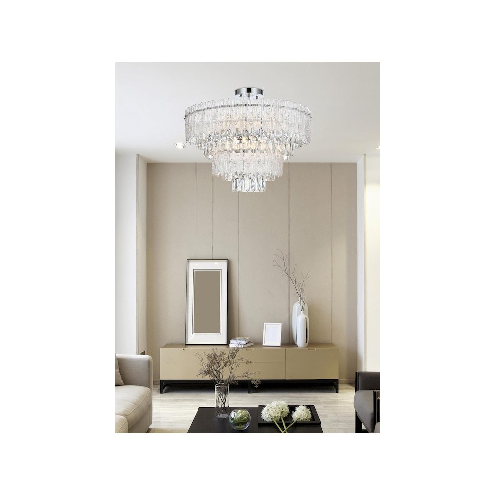 Emilia 25 inch Flush Mount in Chrome. Picture 2