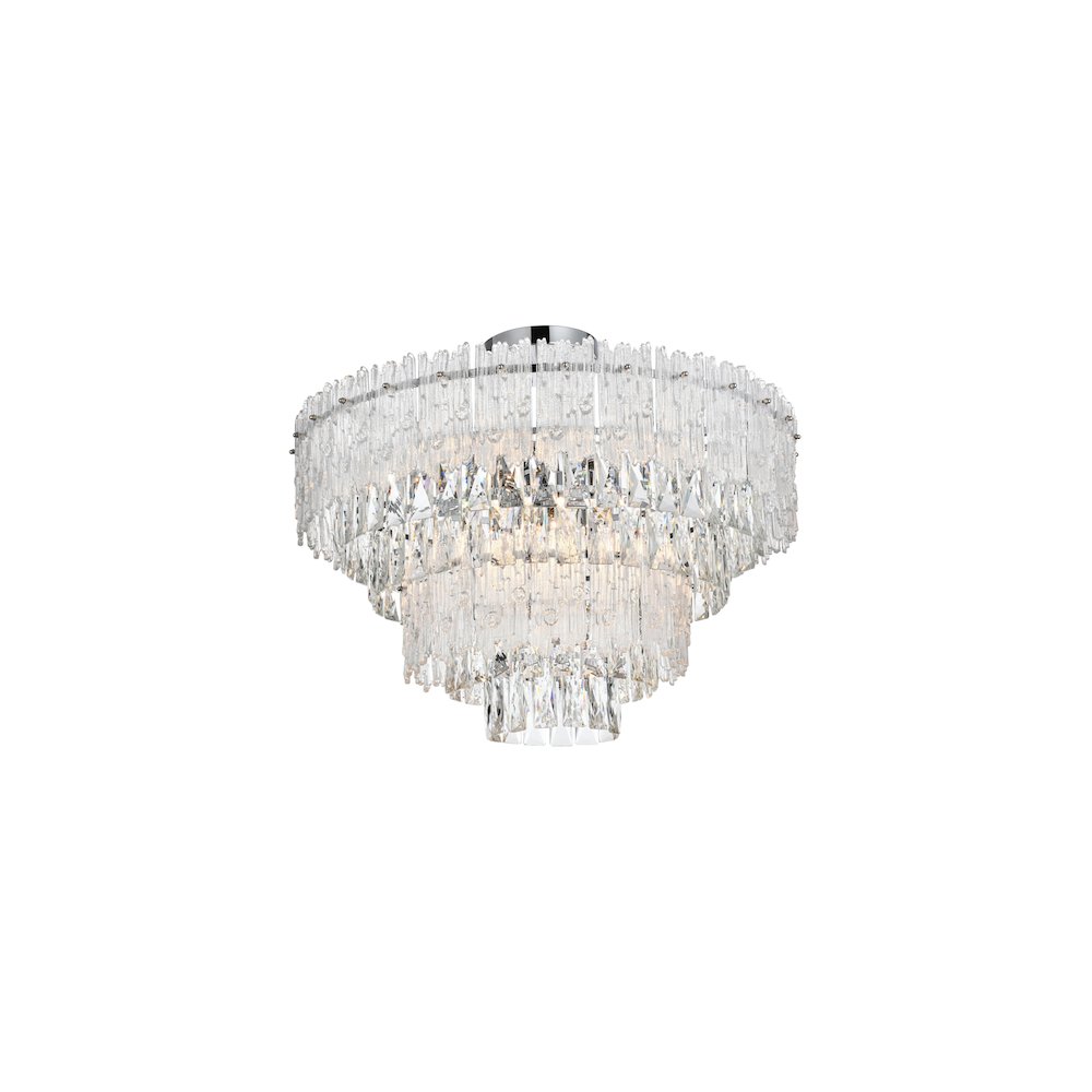 Emilia 25 inch Flush Mount in Chrome. Picture 3